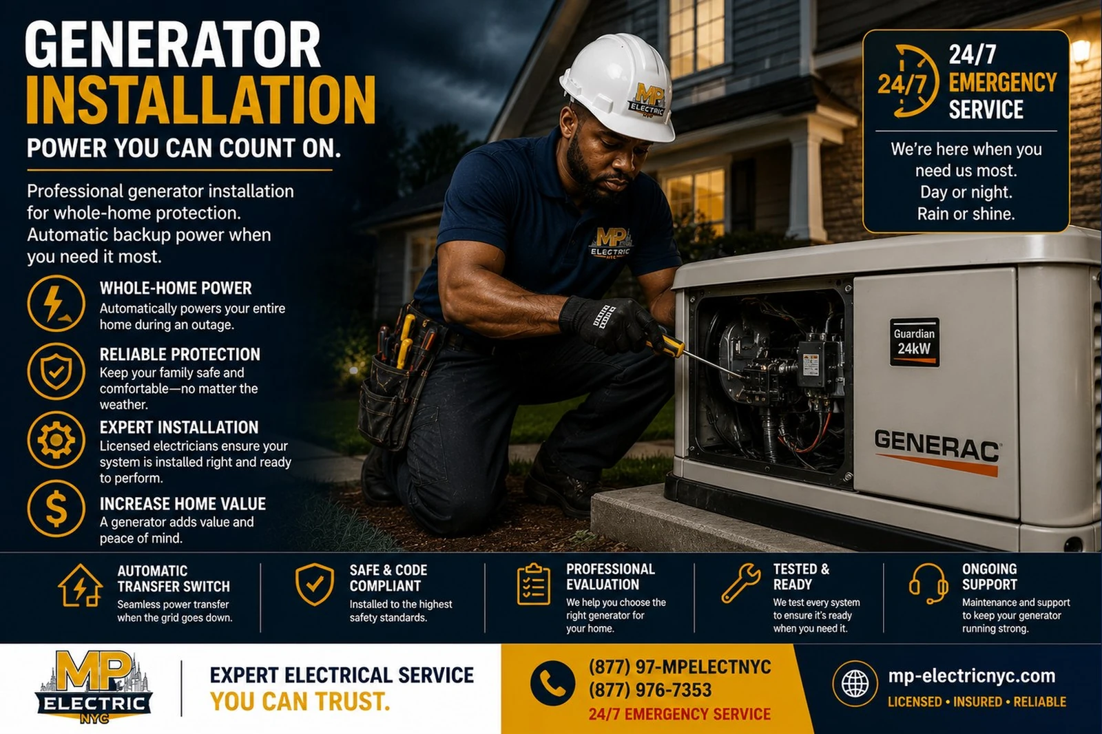 MP Electric NYC — Generator Installation, power you can count on
