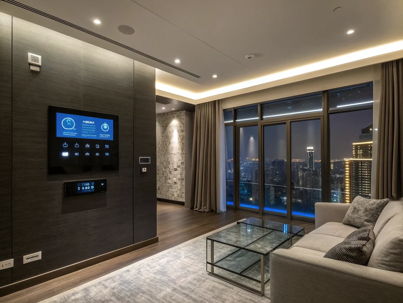 Smart home control panel installed by MP Electric NYC