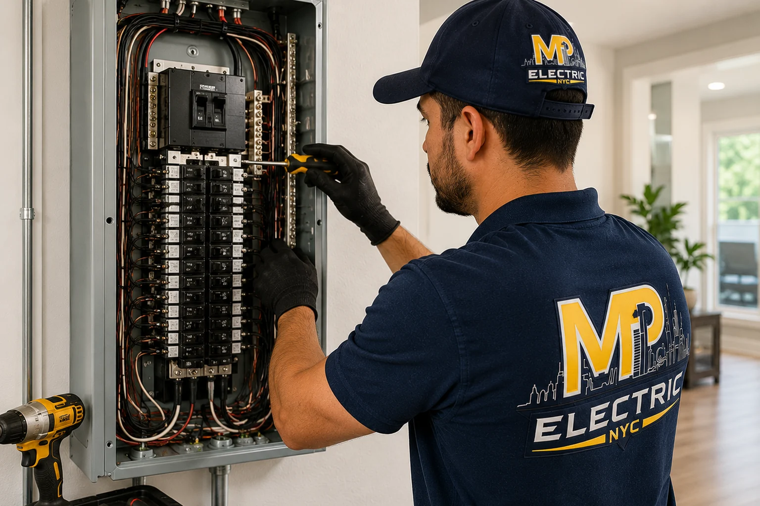 Modern 200-amp breaker panel installed during a NYC panel upgrade