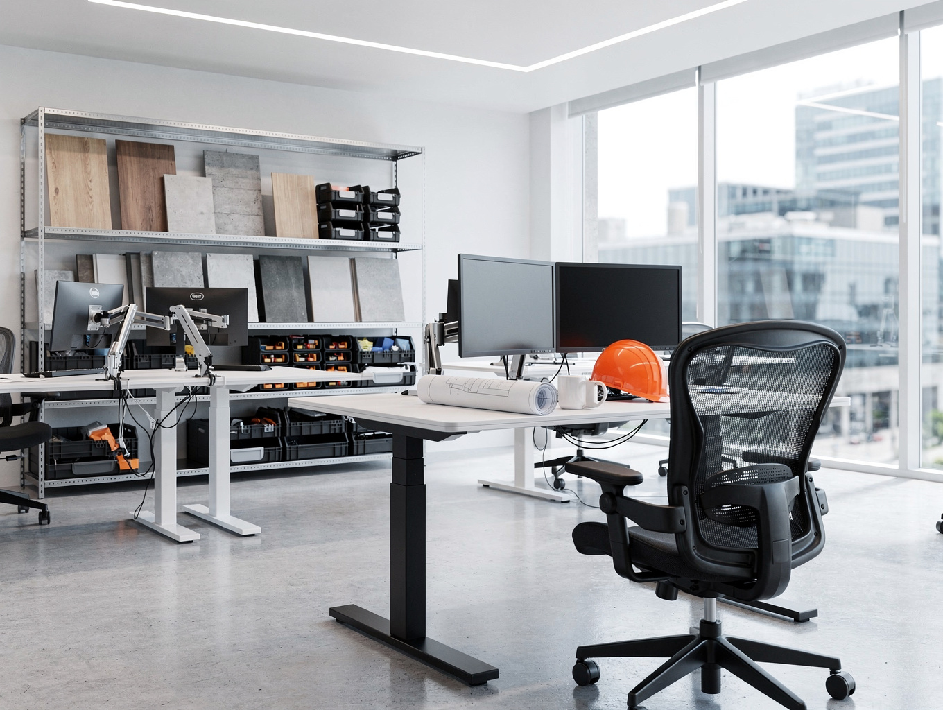 Commercial Fit outs 2 Modern commercial office space with professional electrical lighting and wiring