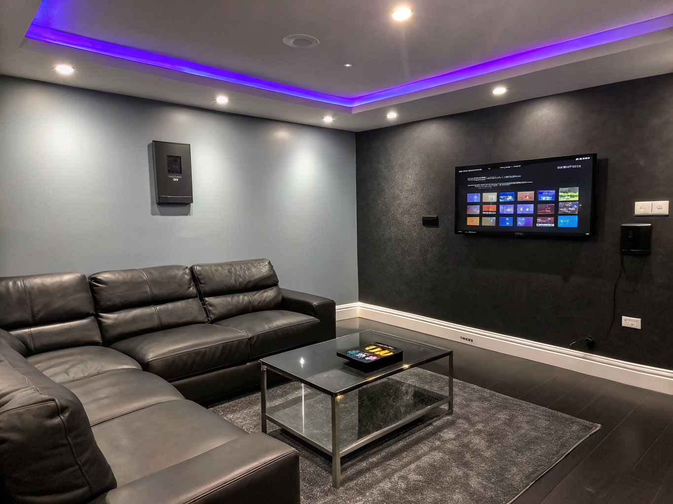 Smart Home 3 Modern living room with smart home control panel